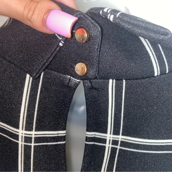 H&M Black and white Crepe midi dress - Picture 7 of 8